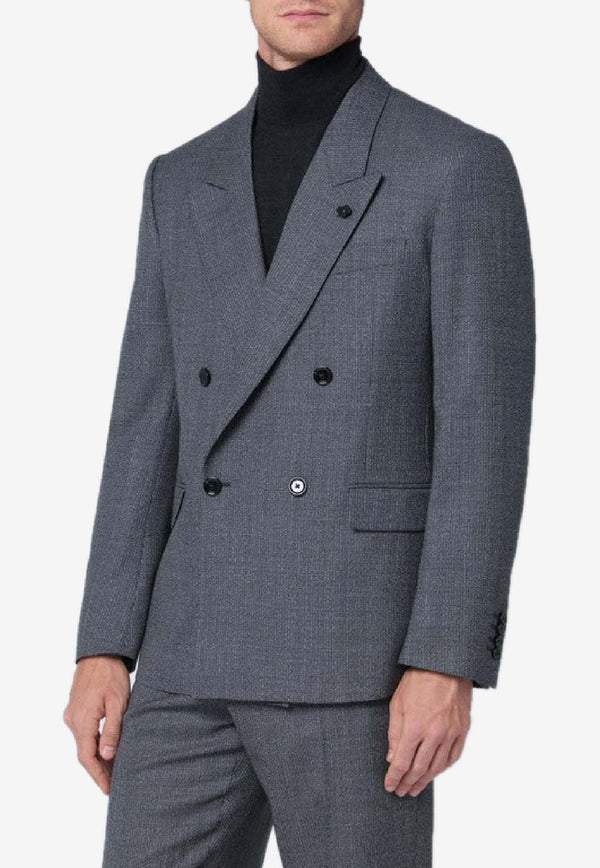 Lardini Wool Double-Breasted Blazer Gray AA5810EAAIF65424/R_LARDI-930