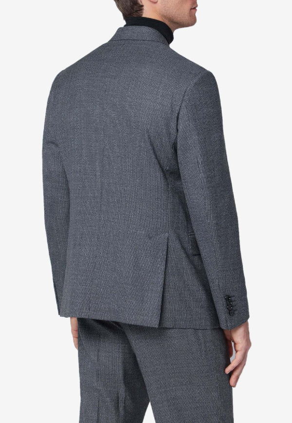 Lardini Wool Double-Breasted Blazer Gray AA5810EAAIF65424/R_LARDI-930
