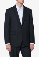 Lardini Single-Breasted Wool-Blend Blazer Blue AA6922EAAIF65430/R_LARDI-850