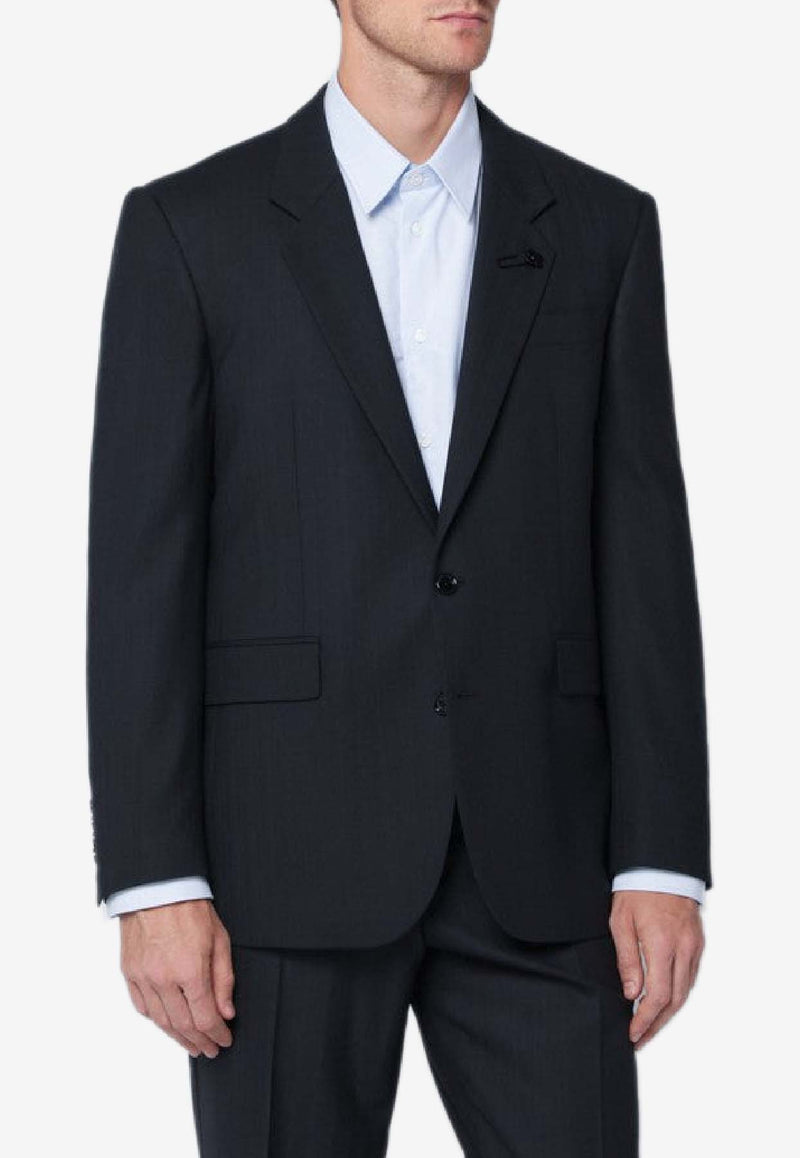 Lardini Single-Breasted Wool-Blend Blazer Blue AA6922EAAIF65430/R_LARDI-850