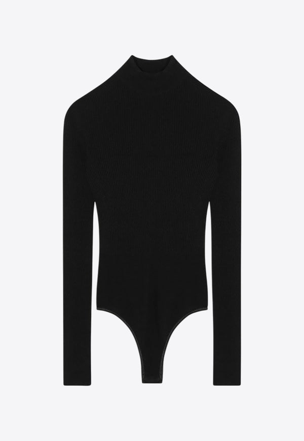 Alaïa Ribbed Turtleneck Bodysuit Black AA9B0330K017ACO/Q_ALAIA-995