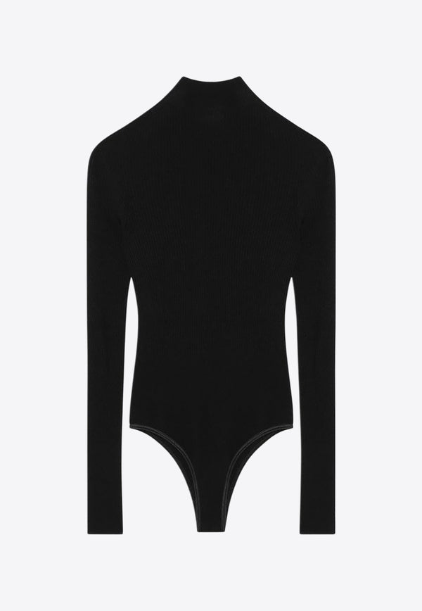 Alaïa Ribbed Turtleneck Bodysuit Black AA9B0330K017ACO/Q_ALAIA-995