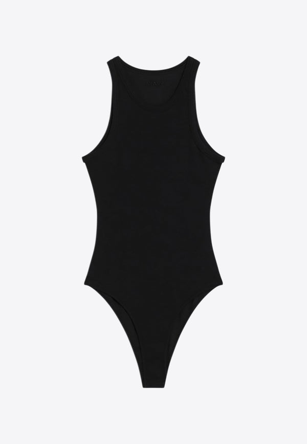 Alaïa Ribbed Logo Bodysuit Black AA9B0382J085BCO/R_ALAIA-995