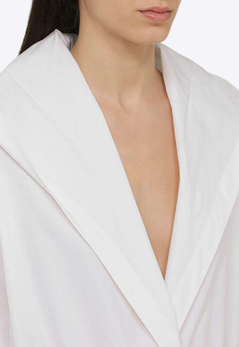 Alaïa Hooded Wrap Bodysuit White AA9C08575T001CO/O_ALAIA-000