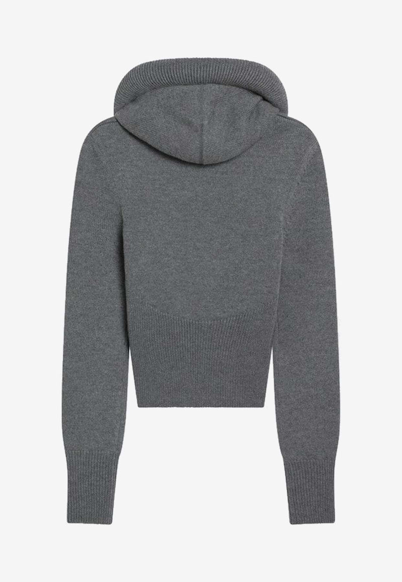 Alaïa Turtleneck Knitted Wool Sweater Gray AA9G0071K133BWO/R_ALAIA-821