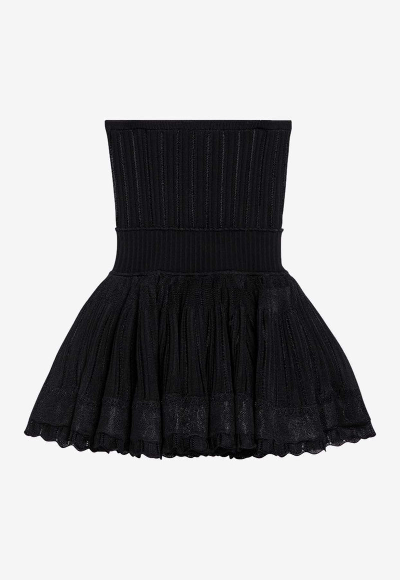 Alaïa Crinoline Strapless Peplum Top Black AA9H11096M712CO/P_ALAIA-995