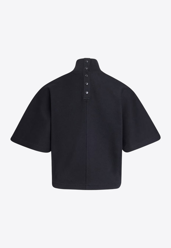 Alaïa High-Neck Cropped Top Black AA9I0007J068BCO/R_ALAIA-995