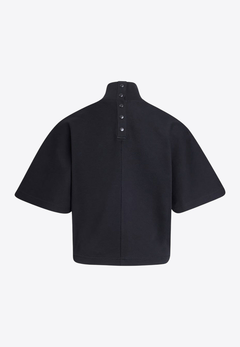 Alaïa High-Neck Cropped Top Black AA9I0007J068BCO/R_ALAIA-995