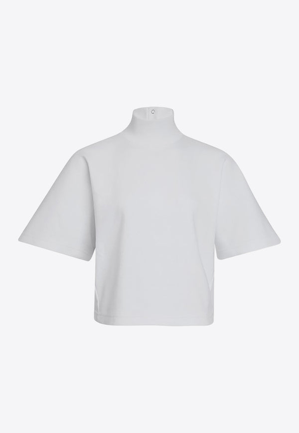Alaïa High-Neck Cropped Top White AA9I0007J068BCO/R_ALAIA-000