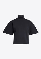 Alaïa High-Neck Cropped Top Black AA9I0007J068BCO/R_ALAIA-995