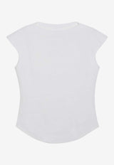 Alaïa Slim Cropped T-shirt White AA9I0021J095CCO/S_ALAIA-000