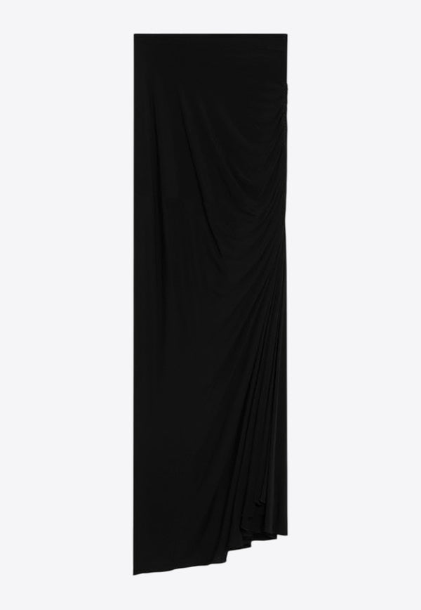 Alaïa Maxi Draped Fitted Skirt Black AA9J2378J050BCO/R_ALAIA-995