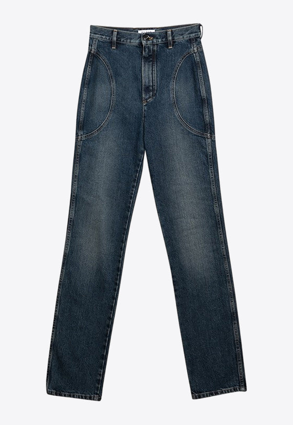 Alaïa High-Waisted Washed Jeans Blue AA9P02205T536DE/O_ALAIA-525