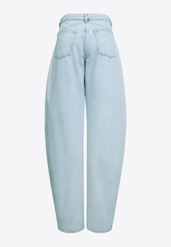 Alaïa Low-Waist Balloon-Leg Jeans Blue AA9P1215D005BDE/R_ALAIA-523