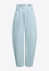 Alaïa Low-Waist Balloon-Leg Jeans Blue AA9P1215D005BDE/R_ALAIA-523