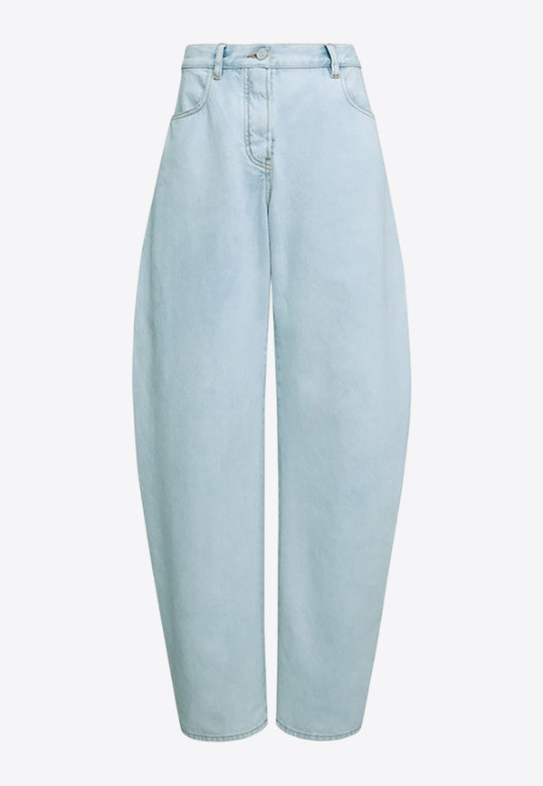Alaïa Low-Waist Balloon-Leg Jeans Blue AA9P1215D005BDE/R_ALAIA-523