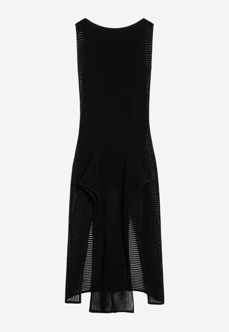 Alaïa Boatneck Knit Midi Dress Black AA9R2709K074BCO/R_ALAIA-995