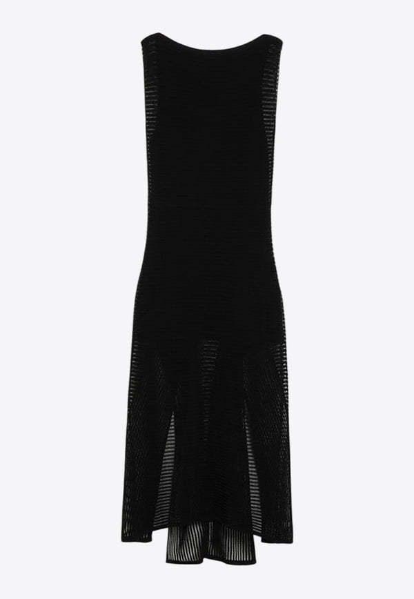 Alaïa Boatneck Knit Midi Dress Black AA9R2709K074BCO/R_ALAIA-995
