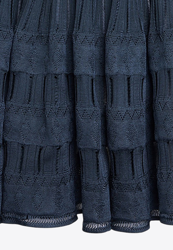 Alaïa Crinoline Knit Mini Dress Blue AA9R2722M712BCO/R_ALAIA-622