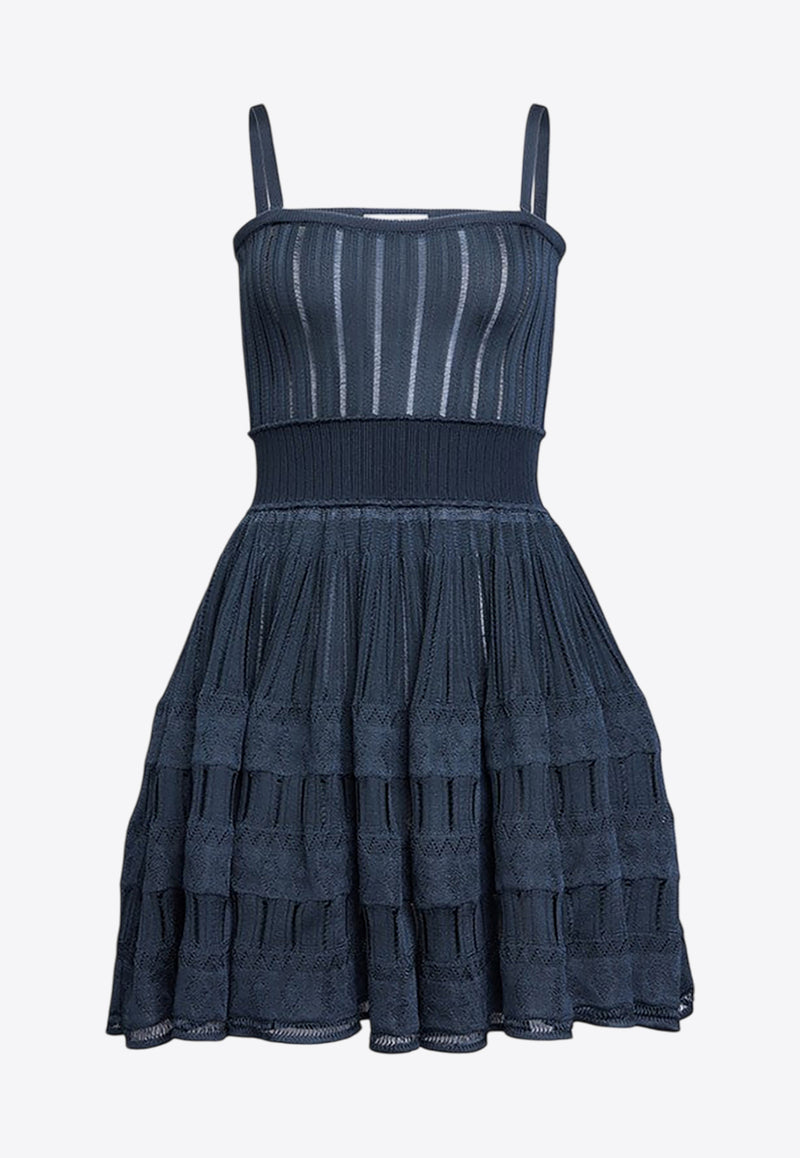Alaïa Crinoline Knit Mini Dress Blue AA9R2722M712BCO/R_ALAIA-622