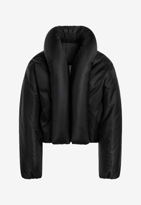 Alaïa Padded Taffeta Bomber Jacket Black AA9V1163T448BNY/R_ALAIA-995