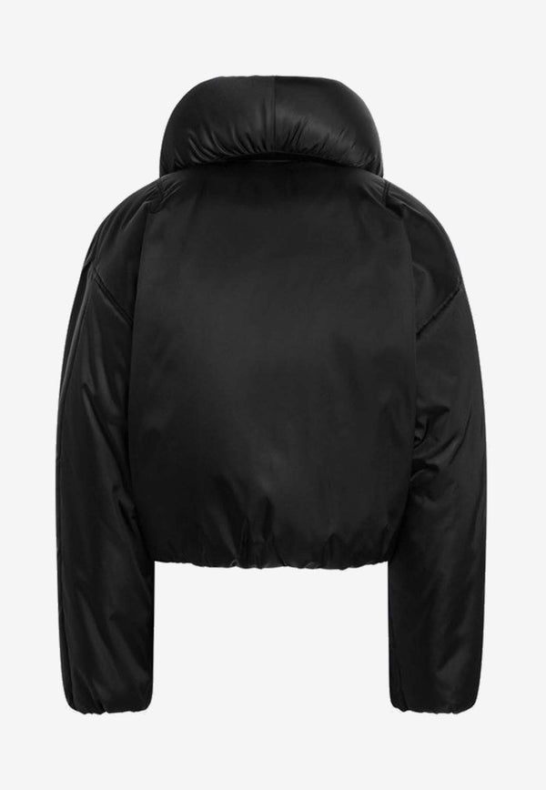 Alaïa Padded Taffeta Bomber Jacket Black AA9V1163T448BNY/R_ALAIA-995