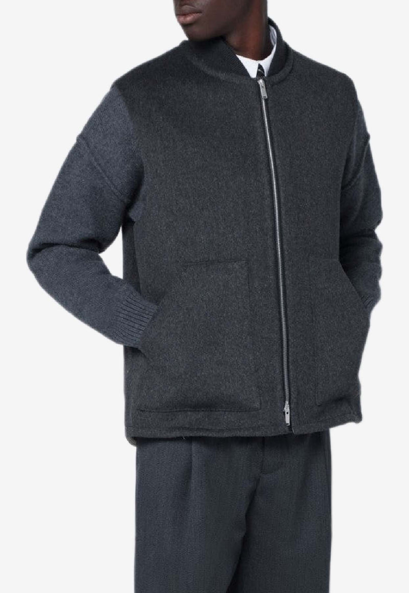 Lardini Wool Zip Gilet  Gray AABYRNECN65602/R_LARDI-950