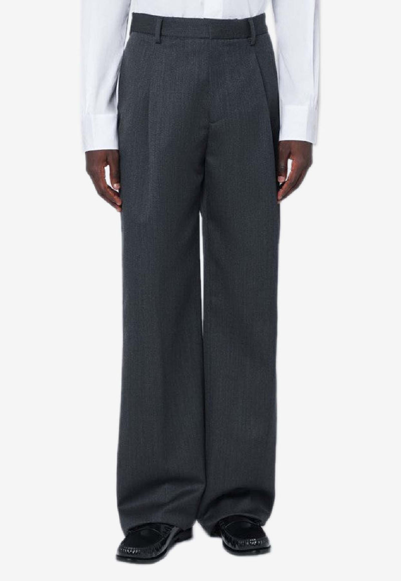 Lardini Straight-Leg Tailored Pants Gray AAMIGIOAAIF65425/R_LARDI-990