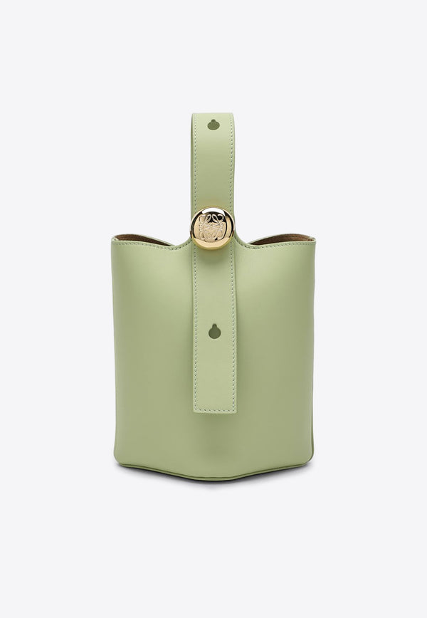 Loewe Mini Pebble Leather Bucket Bag Green AANBBBMX01LE/P_LOEW-3916