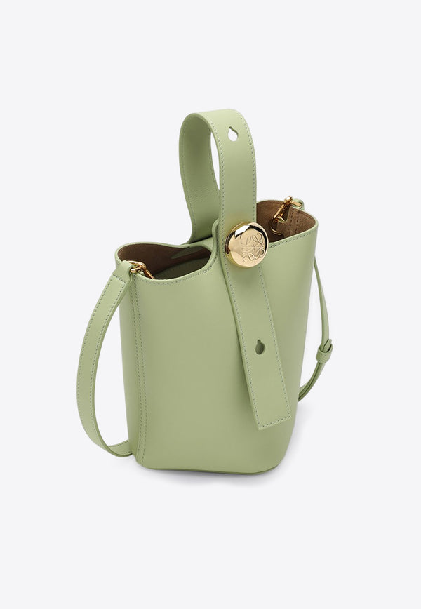 Loewe Mini Pebble Leather Bucket Bag Green AANBBBMX01LE/P_LOEW-3916