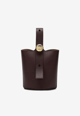 Loewe Mini Pebble Bucket  Bag in Calf Leather Burgundy AANBBBMX01LE/Q_LOEW-7240