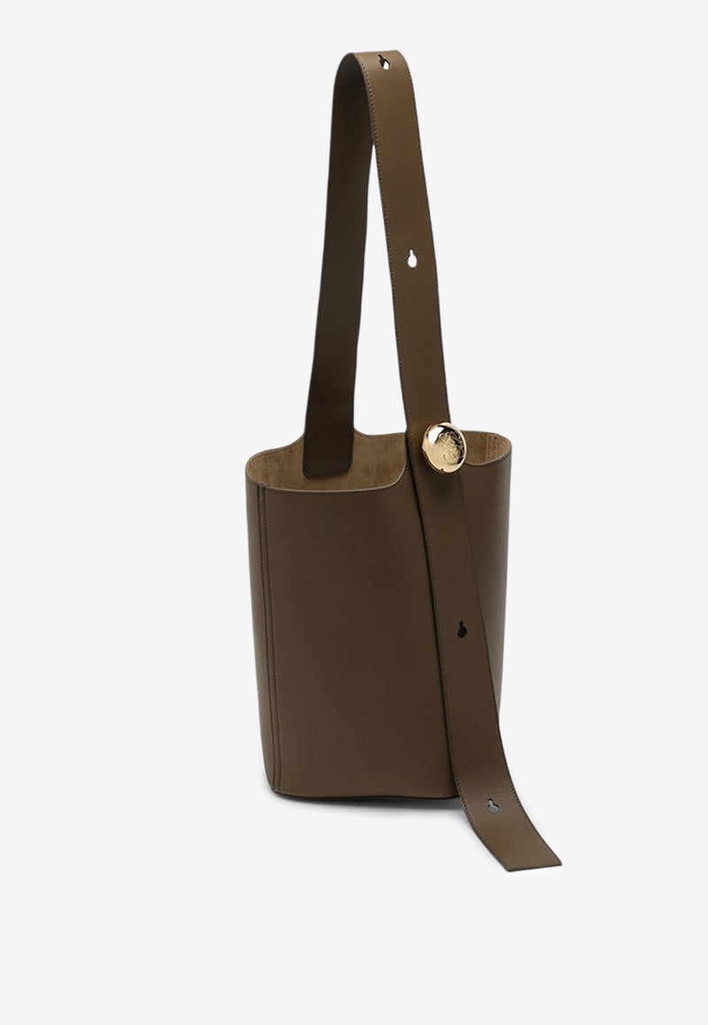 Loewe Medium Pebble Leather Bucket Bag Brown AANBBBWX01LE/P_LOEW-6423