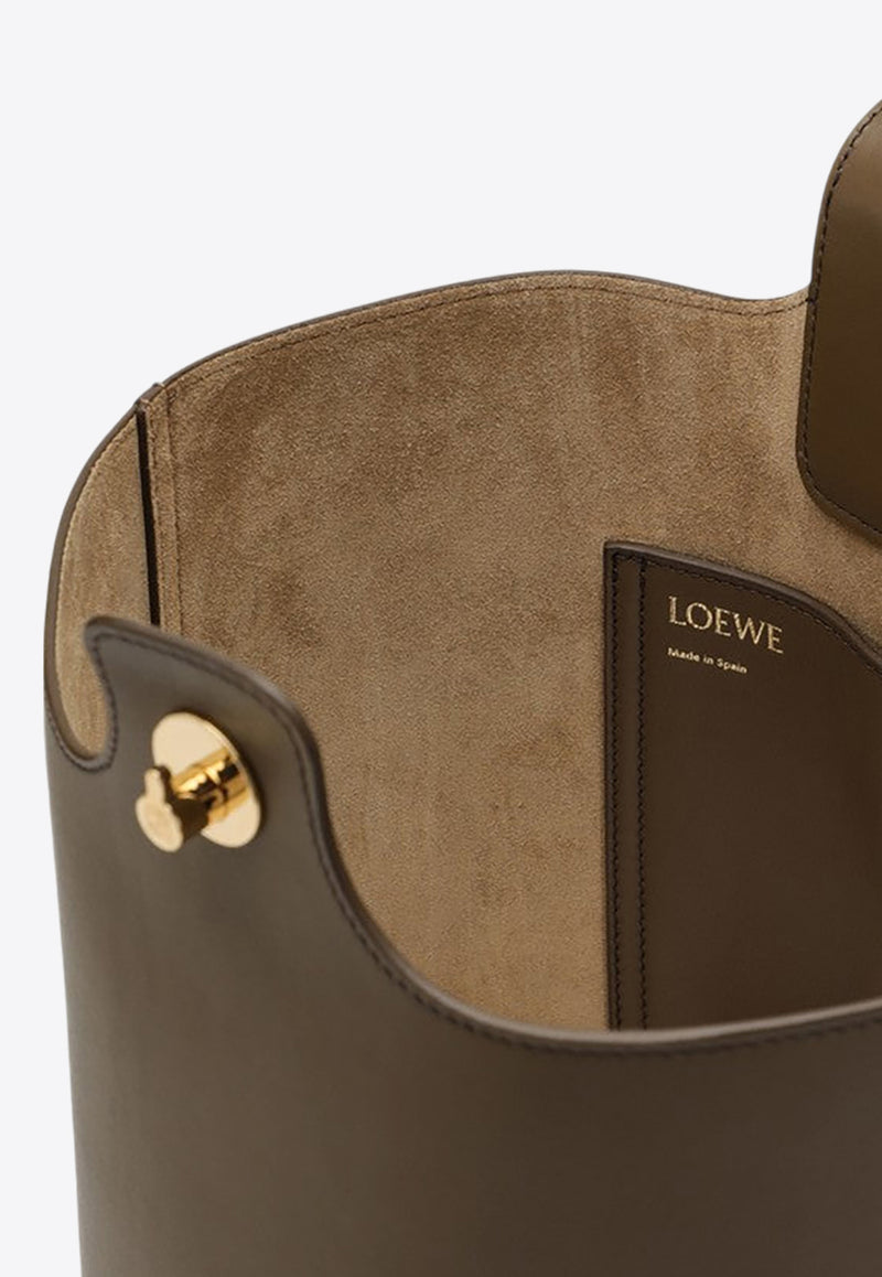 Loewe Medium Pebble Leather Bucket Bag Brown AANBBBWX01LE/P_LOEW-6423