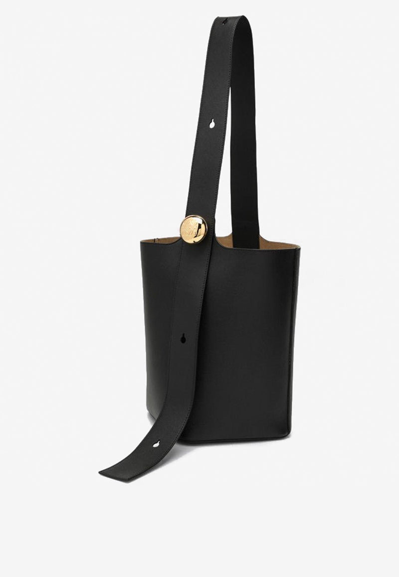 Loewe Medium Pebble Bucket Bag in Calf Leather Black AANBBBWX01LE/Q_LOEW-1100