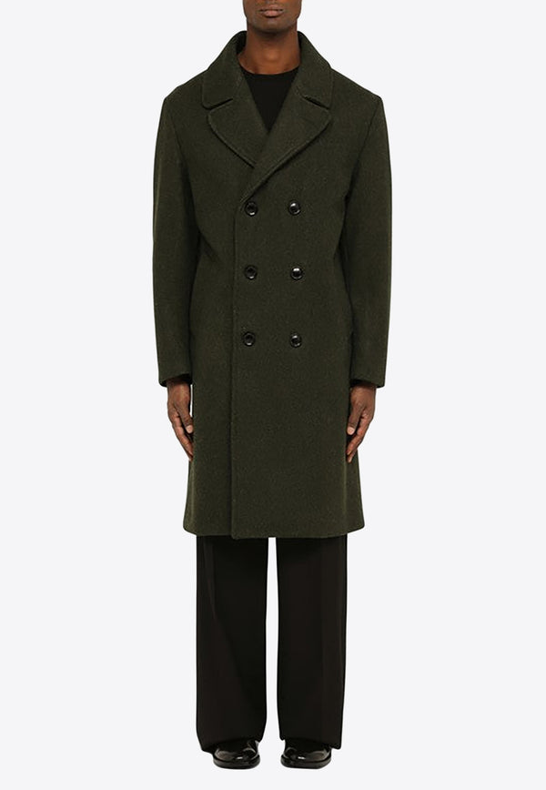 DOPPIAA Double-Breasted Wool Coat AANCHORAGET1900/N_DOPPI-37 Military Green