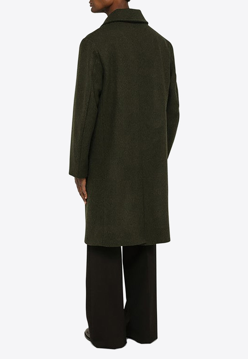 DOPPIAA Double-Breasted Wool Coat AANCHORAGET1900/N_DOPPI-37 Military Green