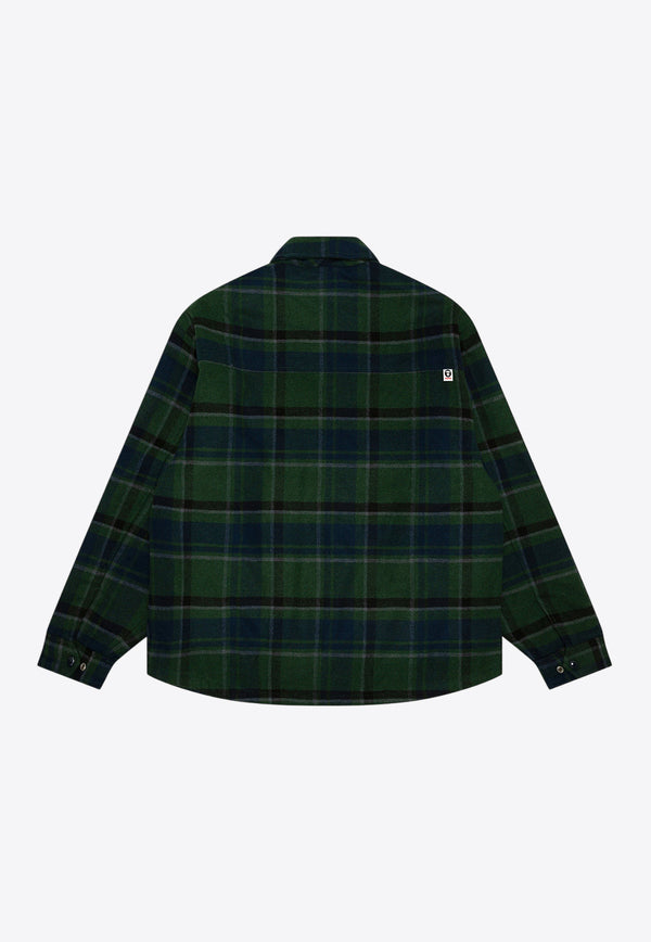 AAPE Logo Check Zip-Up Jacket AAPJKM7659XXNGRAGREEN MULTI