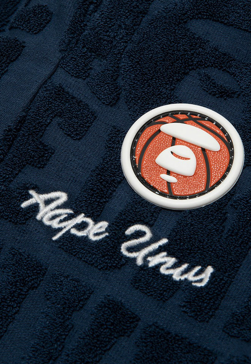 AAPE All-Over Terry Logo Shorts AAPSPMB602XXMNYXNAVY