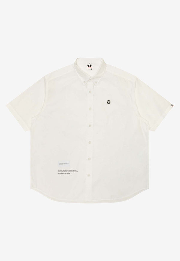 AAPE Moonface Patch Short-Sleeved Shirt AAPSRM8475XXMWHXWHITE