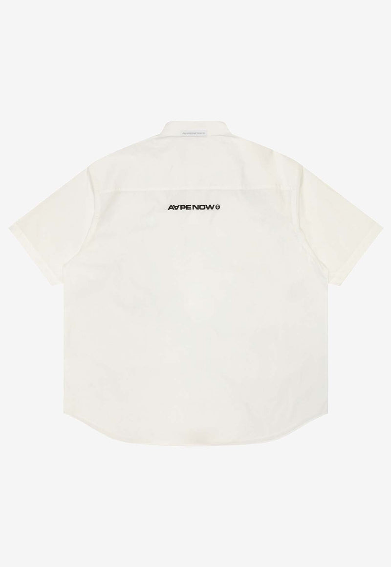 AAPE Moonface Patch Short-Sleeved Shirt AAPSRM8475XXMWHXWHITE