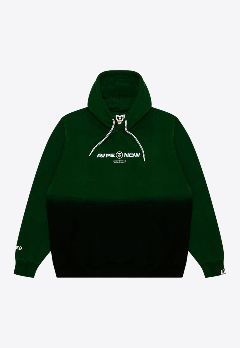 AAPE Moonface Logo Gradient Hoodie AAPSWMB325XXNGRXGREEN