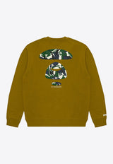 AAPE Logo Crewneck Sweatshirt AAPSWMB336XXNGRRGREEN MULTI