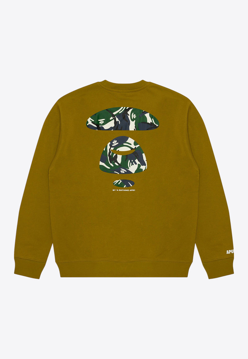 AAPE Logo Crewneck Sweatshirt AAPSWMB336XXNGRRGREEN MULTI