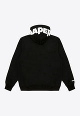 AAPE Apper Logo Hoodie AAPSWMB378XXNBKXBLACK