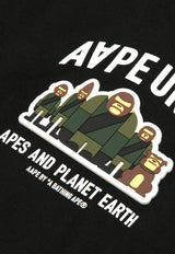 AAPE Apper Logo Hoodie AAPSWMB378XXNBKXBLACK