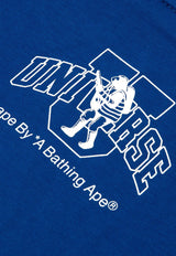 AAPE Logo-Embossed Crewneck T-shirt AAPTEM1464XXMBLDDARK BLUE