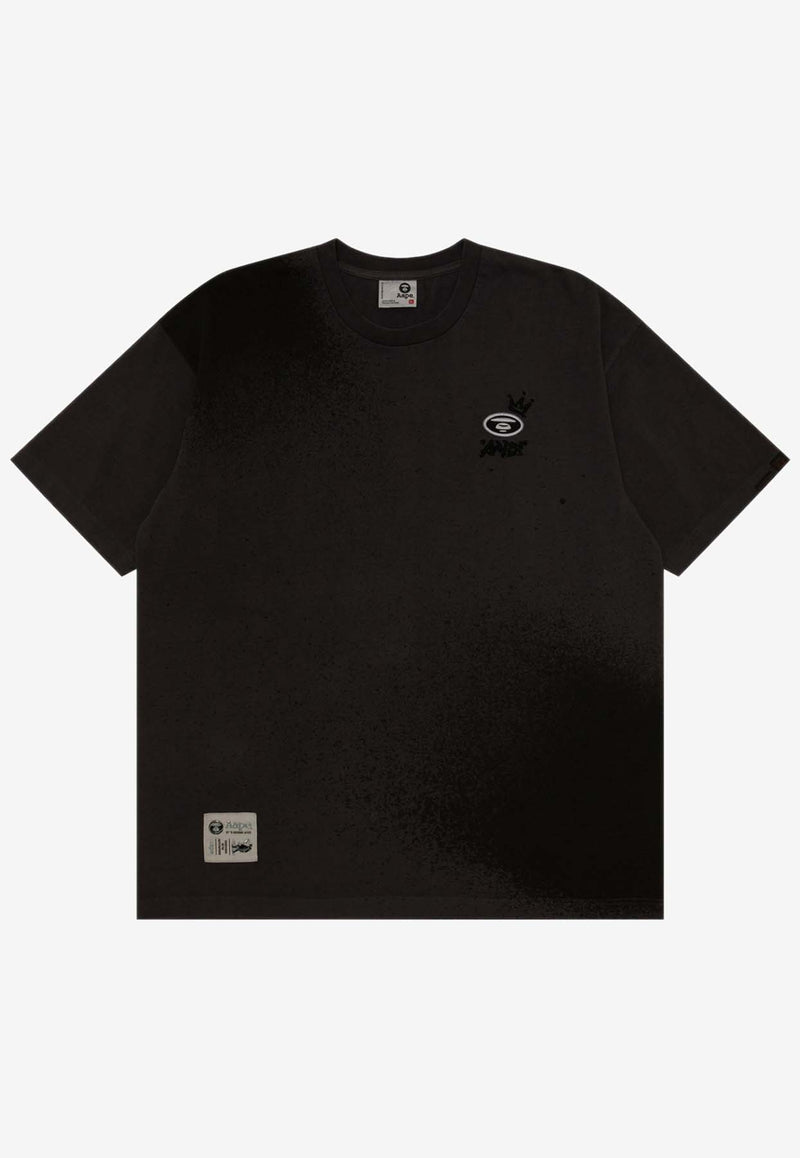 AAPE Moonface Logo Short-Sleeved T-shirt AAPTEM1466XXMBKXBLACK