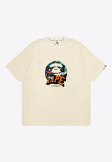 AAPE Graphic Print Short-Sleeved T-shirt AAPTEM1551XXNIVXIVORY