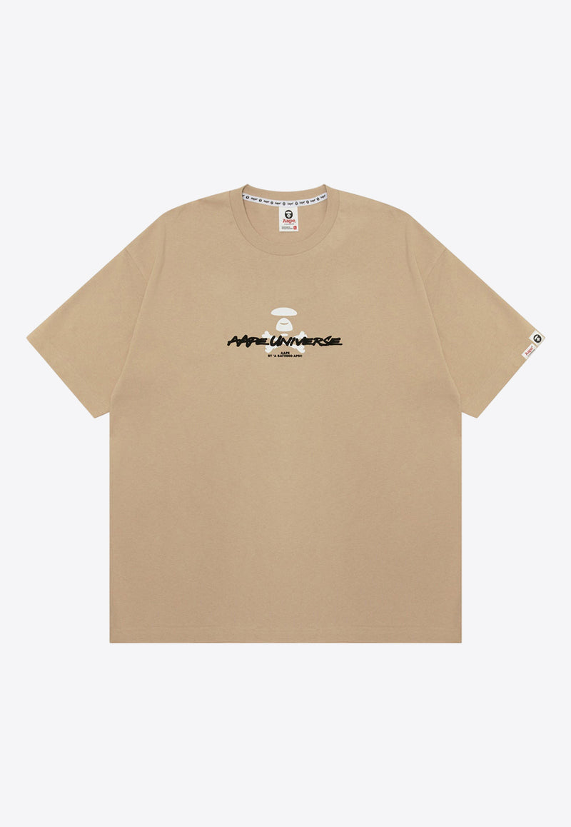 AAPE Moonface Logo Short-Sleeved T-shirt AAPTEM1564XXNBGEBEIGE