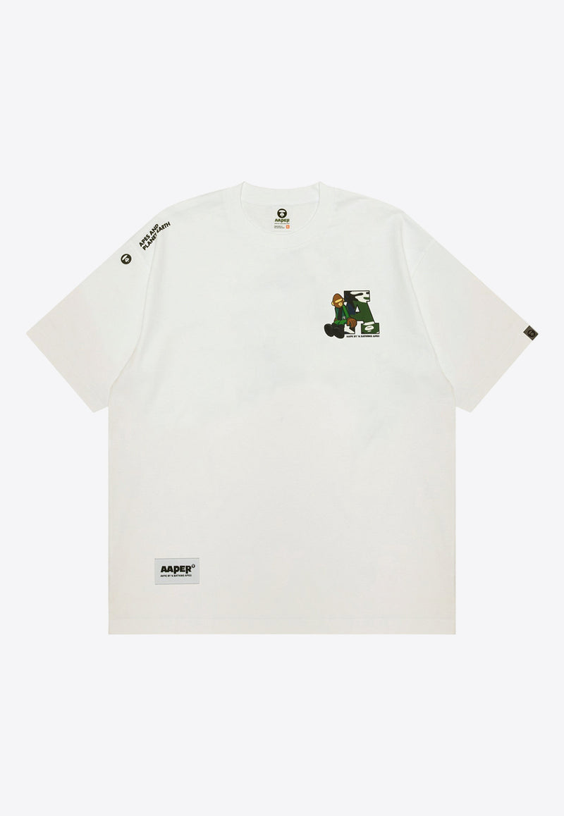 AAPE Logo Short-Sleeved T-shirt AAPTEM1574XXNWHXWHITE